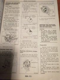 Service manual '' Model C120 series basisboek Facelift '' Nissan Vanette SM5E-C120G0