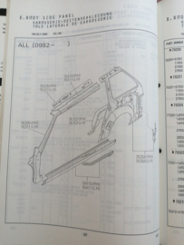 Collision parts catalog model M10 series Nissan Prairie M10 EC-087