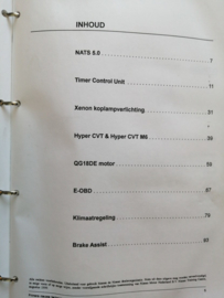 Cursusboek '' TT64 Primera nieuwe technieken '' Nissan Primera P11 144