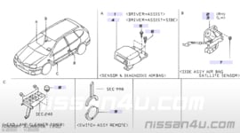 Sensor-side air bag, right-hand Nissan Almera Tino V10 98830-BU200