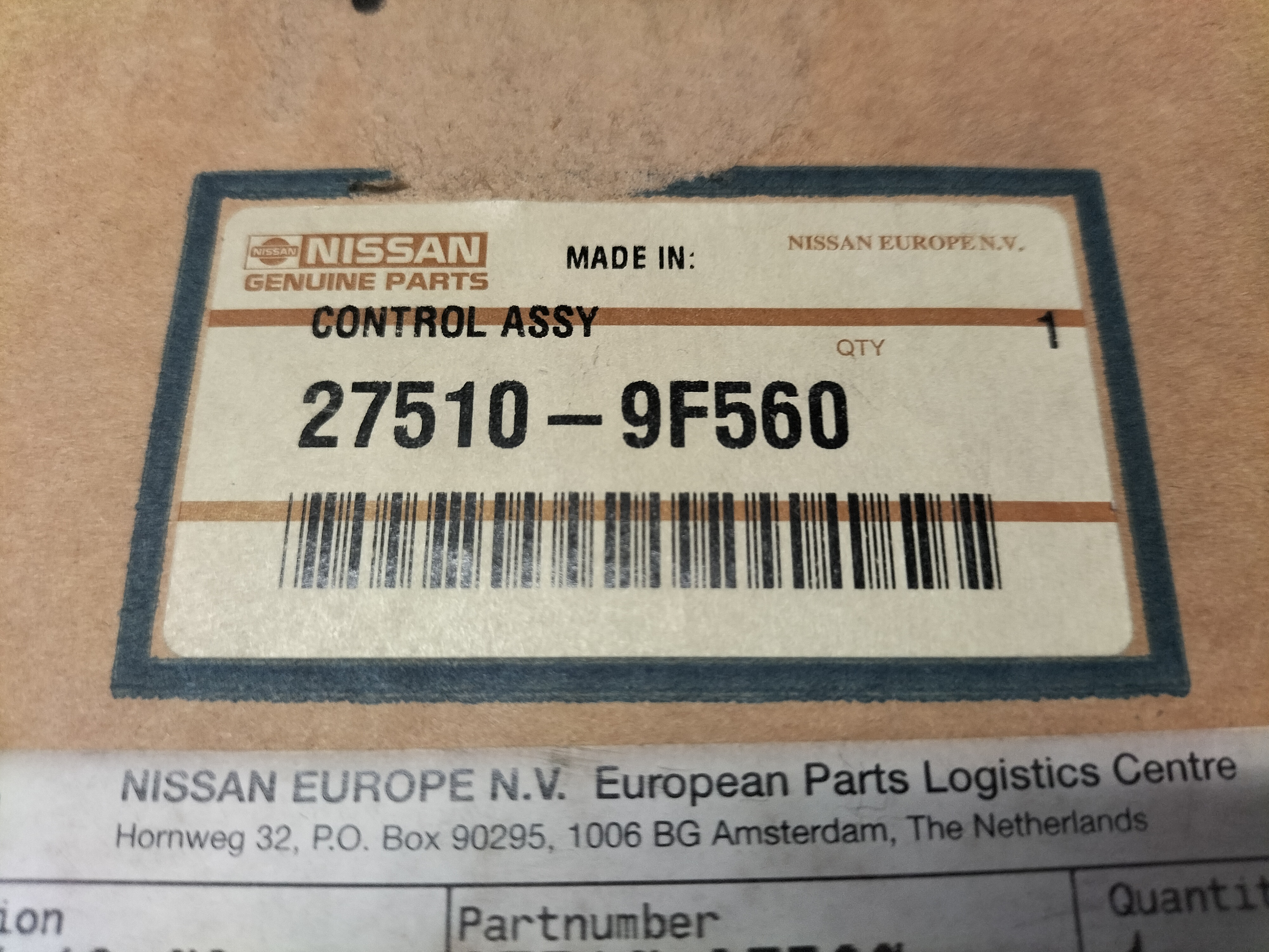 Kachelbedieningspaneel Nissan 27510-9F560 Origineel.