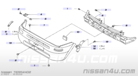 Reinforce-front bumper center, inner Nissan Terrano2 R20 62020-2X830