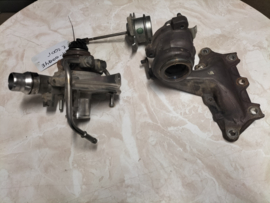 Manifold-exhaust with turbocharger Nissan Micra K14 14411-00Q4E Used part.