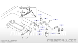 Hose-fuel 230mm CA20E Nissan Bluebird T12/ T72/ U11 Used part.