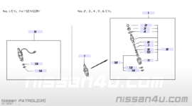 Afdichtring verstuiver Nissan Patrol Y61 16626-V0703 Origineel.