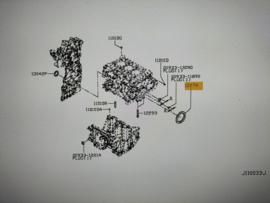 Krukaskeerring versnellingsbakzijde Nissan Micra K14 12279-00Q0H Origineel.