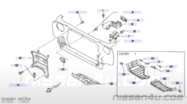 Luchtstroomplaat Nissan Micra K10 62820-01B00 Gebruikt.