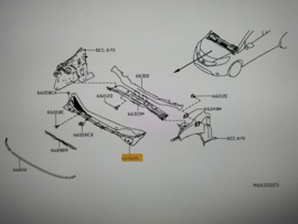 Paravan Nissan Micra K14 66862-5FA0B Gebruikt.
