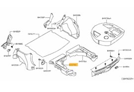 Opbergvak gereedschap links Nissan Qashqai J10 84979-JD000 Origineel. Lichte schade.