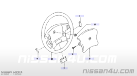 Afdekkap links stuurwiel Nissan Micra K11 48466-1F500