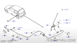 Achterklepslot Nissan Micra K11 90502-6F720