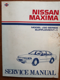 Service manual '' Model J30 series Supplement-II '' SM2E-J3ASG0 Nissan Maxima J30