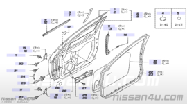 Deurvanger Nissan Almera N15 80430-2N200 Origineel.