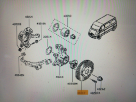 Remschijf vooras 305mm Nissan Interstar X70 40206-00QAD Nieuw.