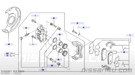 Remblokken vooras Nissan Maxima A32 D1060-3L190