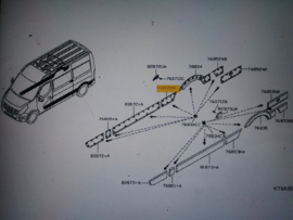 Sierstrip rechtsachter Nissan NV400 X62 93872-00Q0C (768F30006R) Gebruikt.