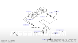 Nokkenasventilatieslang GA14DE/GA16DE Nissan 11826-73C11 N15/ W10/ Y10