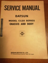 Service manual '' Model C120 series chassis and body '' Nissan Vanette C120 SM9E-C120G0