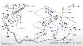 Leiding differentieeloliekoeler Nissan 300ZX Z31 21671-07P00 Gebruikt.