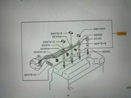 Bougiekabelset SR20DE Nissan 22440-2F200 P11/ V10/ WP11 Gebruikt.