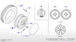 Wheel set Nissan Note E11 40300-9U00B