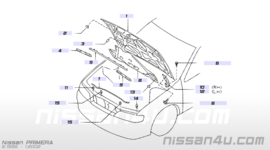 Houder motorkapstang Nissan 65722-01E00