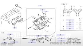 Support-manifold GA14DE/GA16DE Nissan 14018-73C16 B13/ N14/ W10/ Y10 Used part.