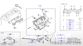 Steun inlaatspruitstuk GA14DE/GA16DE Nissan 14018-73C00 B13/ N14/ N15/ P10/ W10/ Y10