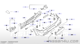 Achterbumper Nissan Terrano2 R20 85022-7F000 Schade