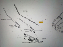 Ruitenwisserblad links Nissan Qashqai J10/ Ruitenwisserblad links/rechts Nissan Qashqai JJ10 28890-JD900