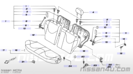 Achterbankzitting Nissan Micra K11 88300-6F601