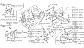 Schokdemperbus motorstabilisatie Nissan