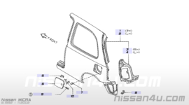 Tankklepje Nissan Micra K11 78830-73B00 Kleurcode Z11