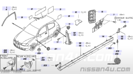 Duct-drafter, outlet Nissan Almera N16 76804-BM400