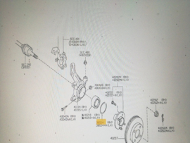Snapring wiellager vooras Nissan Micra K13/Note E12 40214-AX000
