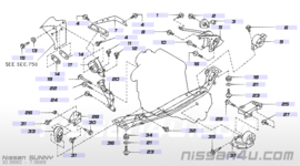 Massademper motorsteun Nissan 11246-0M000 B13/ N14/ N15/ Y10