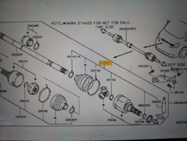 Dust boot kit-repair, inner Nissan C9741-BJ00A C13/ M20M Original.