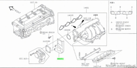 Steun inlaatspruitstuk QR20DE Nissan 14017-WE000 P12/ T30 Gebruikt.