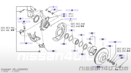 Fuseekogel Nissan Bluebird T72 40160-Q9005 Gebruikt.