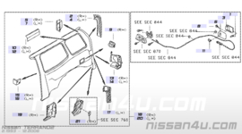 Lid-gas filler Nissan Terrano2 78830-0X000 GN0 Little damage.