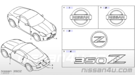 Kofferbakembleem Nissan 350Z Z33 84890-CD000