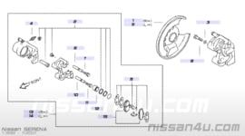 Remblokset vooras Nissan Serena C23 Blind-Van-uitvoering 41060-9C026