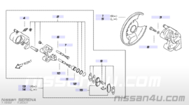 Remblokset vooras Nissan Serena C23 Blind-Van-uitvoering 41060-9C026