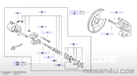 Brake pads front axle Nissan Serena C23 Blind-Van-version 41060-9C026