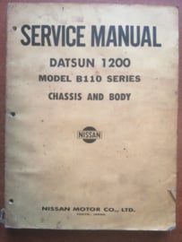 Service manual '' Model B110 series chassis and body '' Datsun Sunny B110 SM0E-B110G0