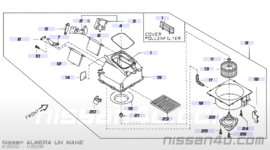 Afdekkap interieurfilter Nissan 27276-BN000 N16/ P12/ V10