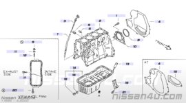 Krukaskeerring versnellingsbakzijde Nissan 12279-58Y00 N15/ Y10 Nieuw.