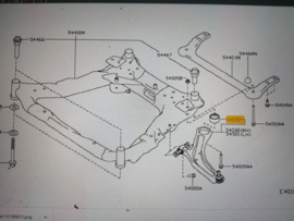 Draagarmrubber Nissan Qashqai J10/ JJ10 54570-BB00A Origineel