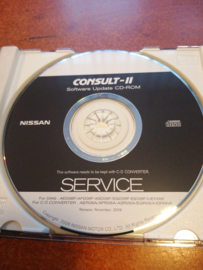 Consult-II Software Update CD-ROM DIAG: AED06F/ AFD06F/ ASD06F/ EGD06F/ EID06F/ UED06F C-II Converter: AER06A/ AFR06A/ ASR06A/ EGR06A/ EIR06A Used part.