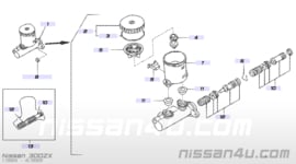 Hoofdremcilinder Nissan 300ZX Z31 46010-04P00 Gebruikt.